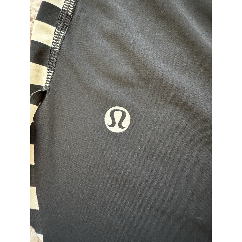 LULULEMON Water Bound Singlet LASER CUT Tank Top WOMENS 4 Apex Stripe Black Dune - Picture 3 of 8